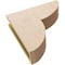 Ekena Millwork 4"W x 16"D x 16"H Thin Crestline Rough Cedar Woodgrain TimberThane Corbel, Primed Tan CORUR04X16X16CRERCPR - alternate 6